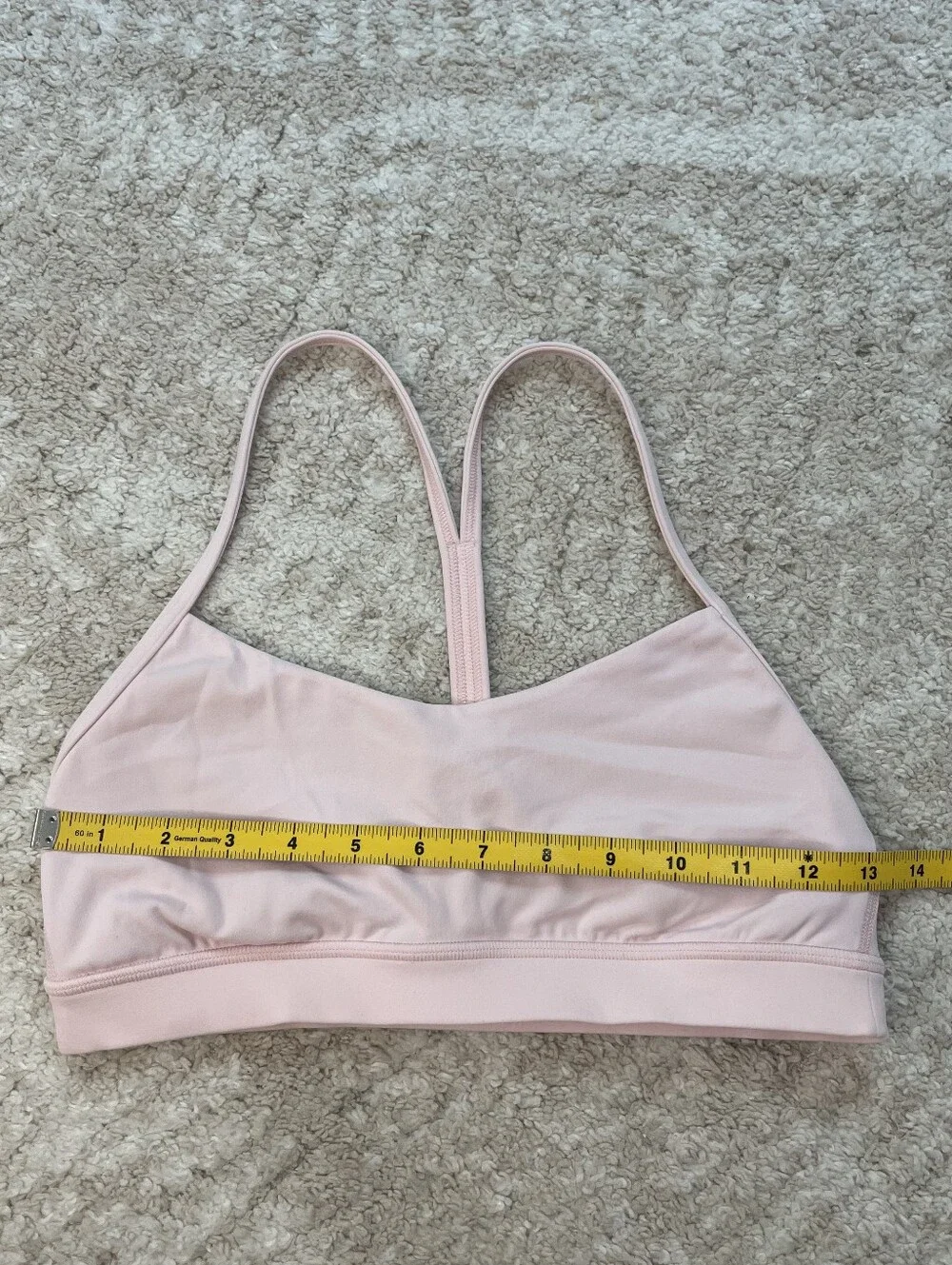 Lululemon Athletica Pale Pink Slim-Strap Sports Bra Size 8